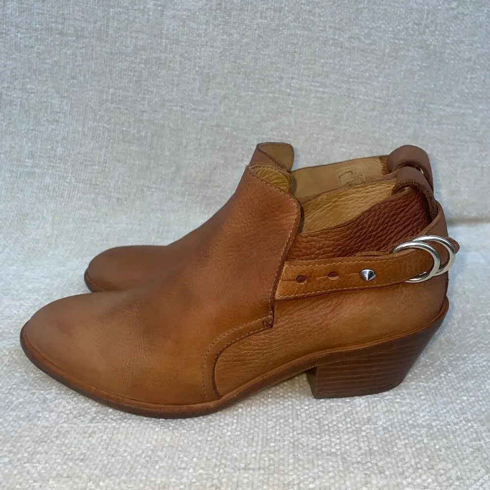Rag & Bone Harrow Suede Leather Ankle Boots in Camel 6.5